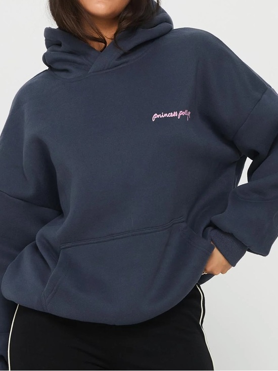 Princess Polly Tops - Princess Polly Love Letter Graphic Hoodie in Navy 🆕